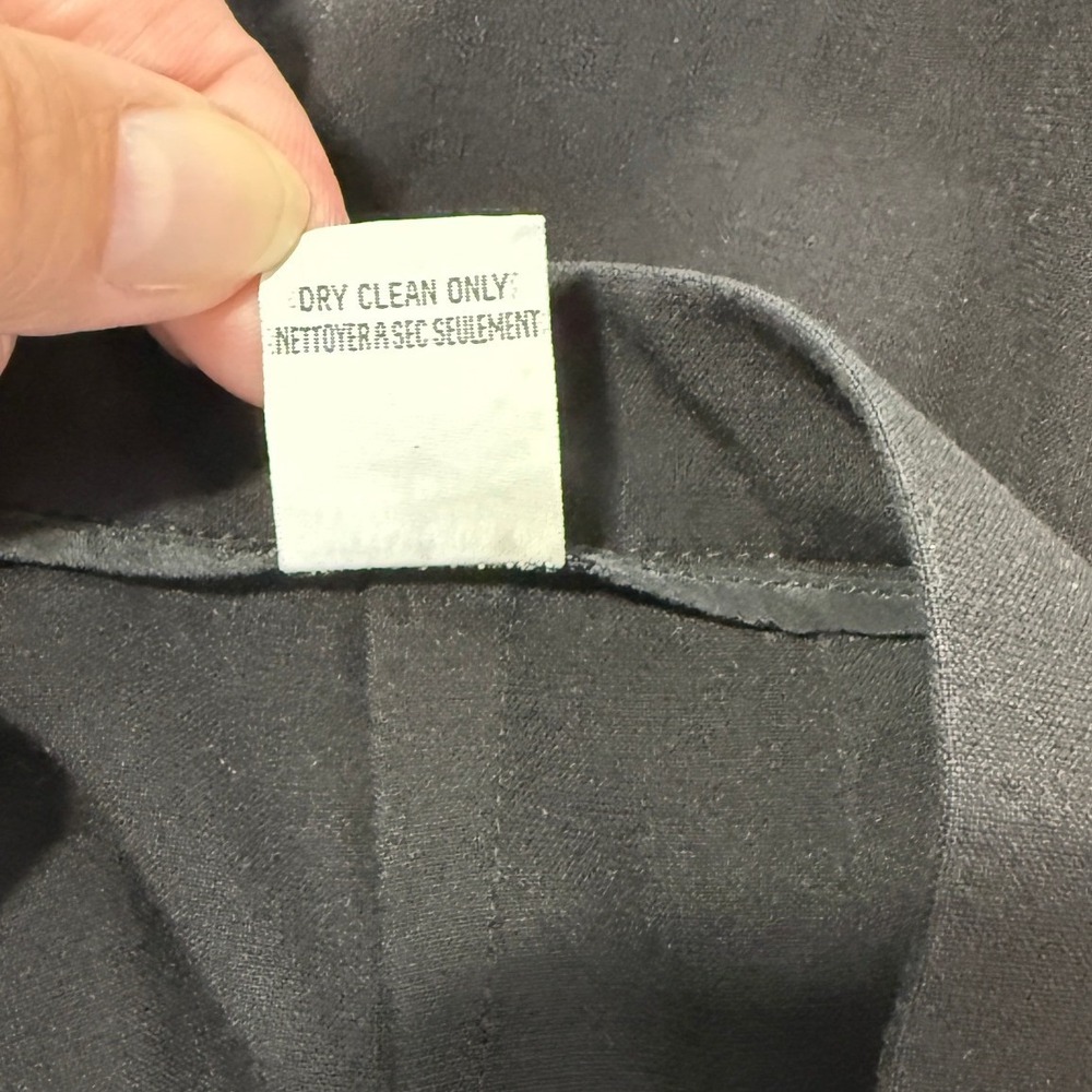 VTG Talbots Black High Waisted Trousers Tailored Straight Leg Sz 10 Petite - Picture 10 of 10